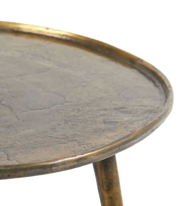 BIJZETTAFEL BOLSINA ANTIEK BRONS