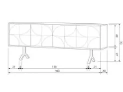 Dressoir Draw mangohout