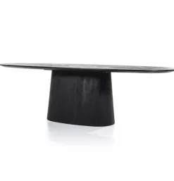 Eettafel Aurora Zwart Ovaal