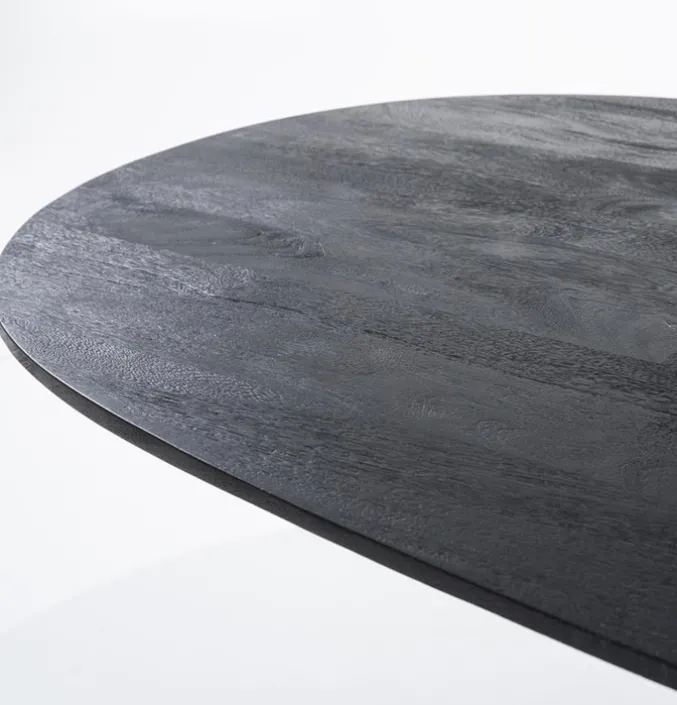 Eettafel Aurora Zwart Ovaal