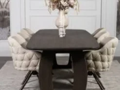 Eettafel Bordeaux O-poot hout