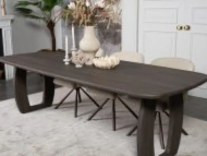 Eettafel Bordeaux O-poot hout