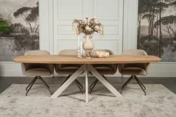 Eettafel Montpellier spinpoot crème