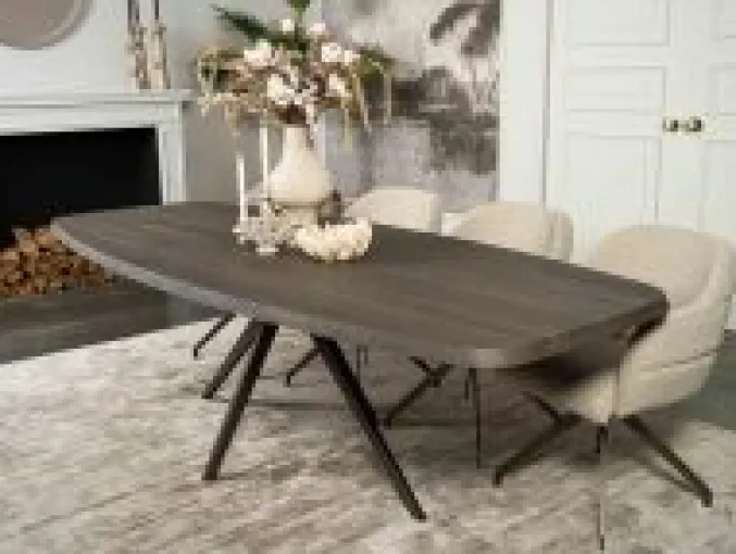 Eettafel Montpellier spinpoot bruin