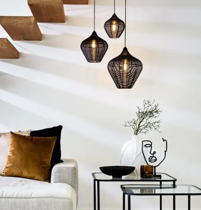 Hanglamp Aversa Zwart