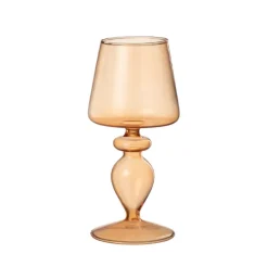 Kaarshouder oranje glas