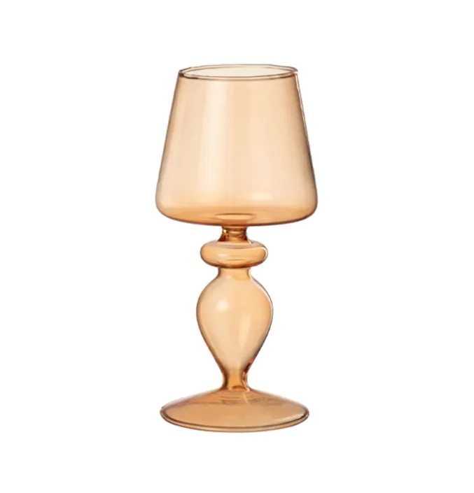 Kaarshouder oranje glas