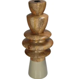 Kandelaar Hout Beige