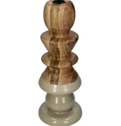 Kandelaar Hout Beige