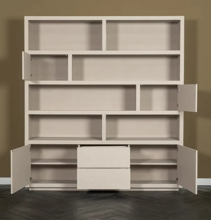 Kast Hermani hout taupe