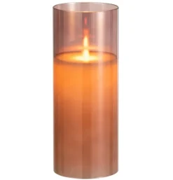 LEDLAMP BLINKEND GLAS BRUIN
