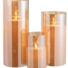 LEDLAMP BLINKEND GLAS GOUD