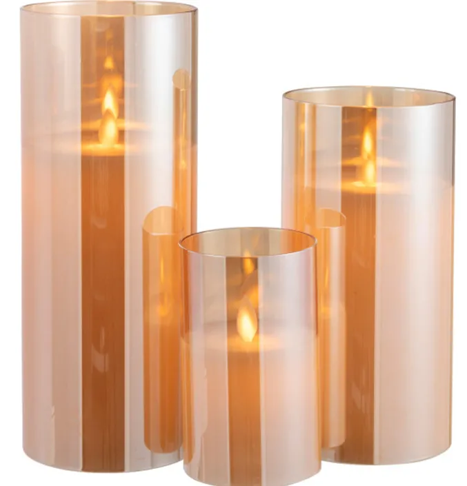 LEDLAMP BLINKEND GLAS GOUD