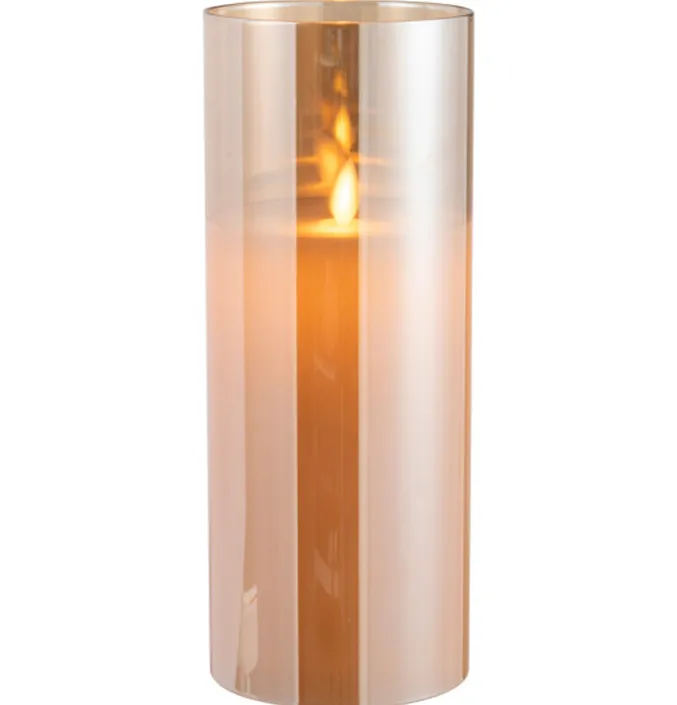 LEDLAMP BLINKEND GLAS GOUD