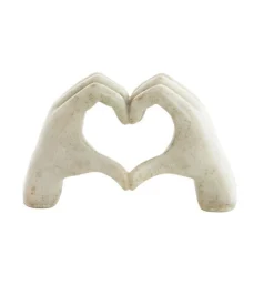 Ornament handen hart taupe