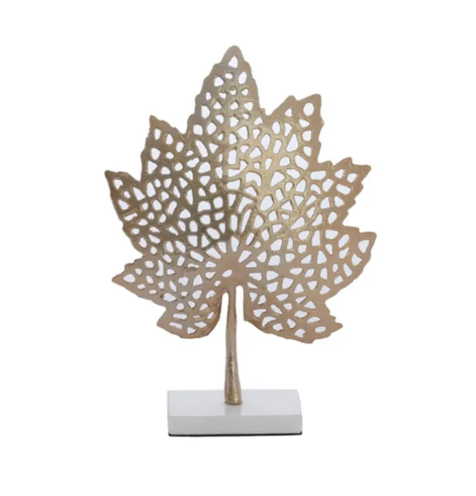 Ornament Leaf Goud Marmer