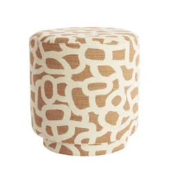 Poef Davonte terra cream