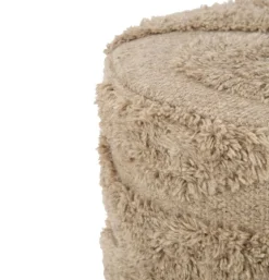 Poef Wol Beige