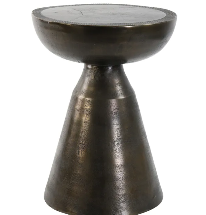Ronde Bijzettafel Porano Brons