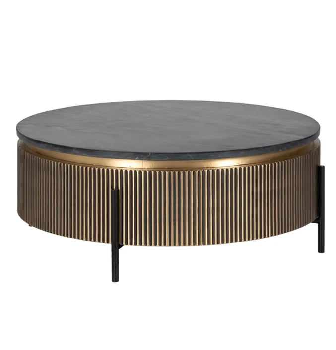 Salontafel Ironville Zwart Goud