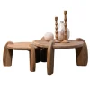 Salontafel set Balok Kodok bruin hout