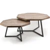 Salontafel Set Octagon Bruin