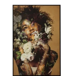 Schilderij Vrouw met bloemen