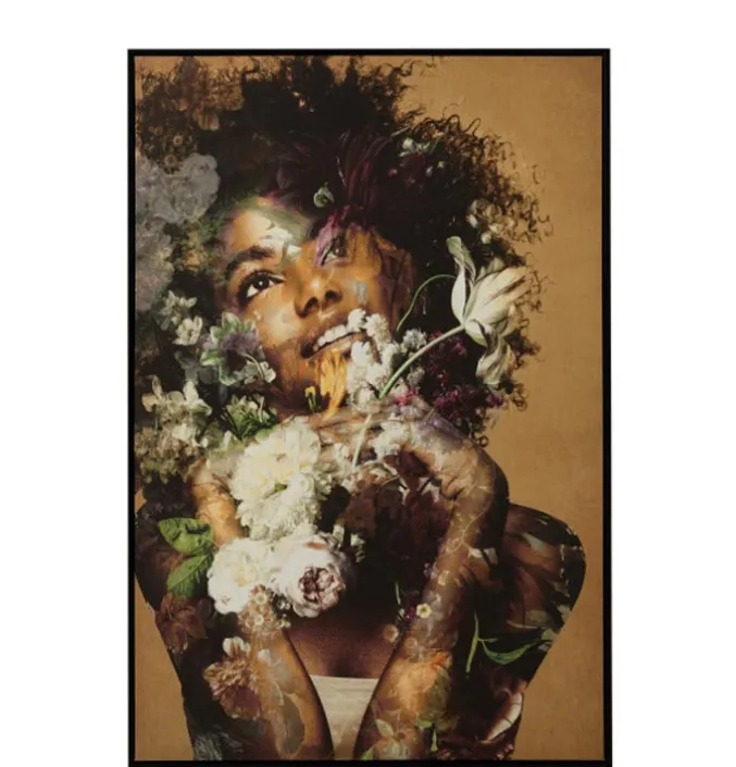 Schilderij Vrouw met bloemen