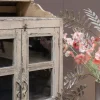 Unieke kast hout geel crème