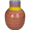 Vaas Strepen naturel roze