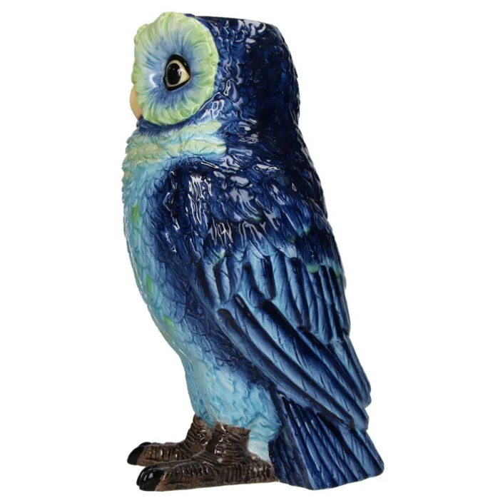 Vaas Uil blauw