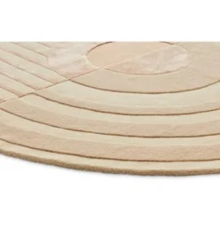 Vloerkleed Fano Girare white-beige