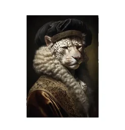 Wanddecoratie Urban Cotton Snow Leopard