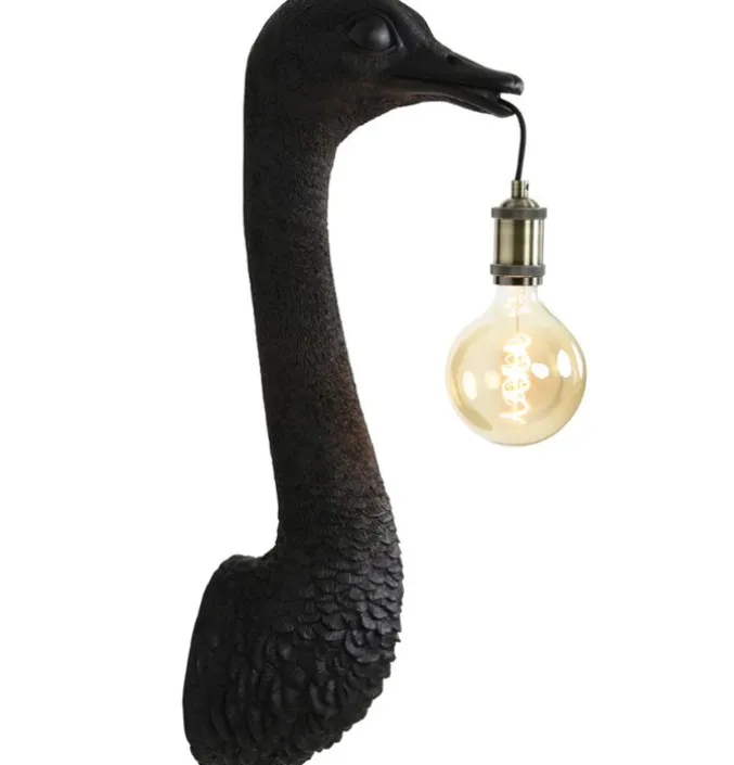 Wandlamp Ostrich zwart