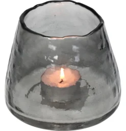 Waxinelichthouder Mist grijs