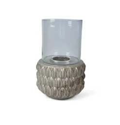 Windlicht Bubble Glow beige