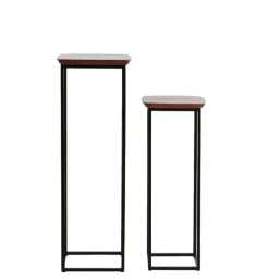 Zuil Quenza hout bruin