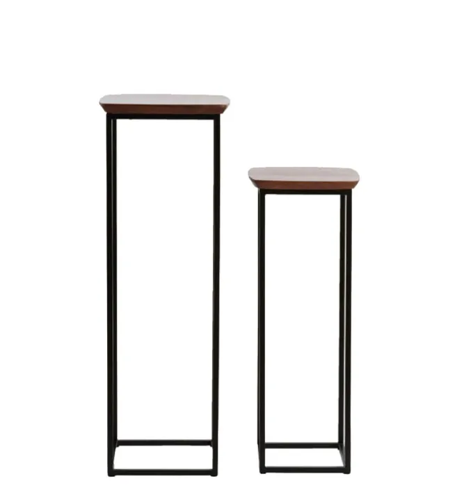 Zuil Quenza hout bruin